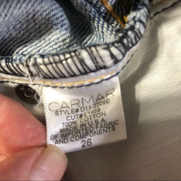 CARMAR Embroidered Diamond Cutoff Jean Shorts - Picture 7 of 8